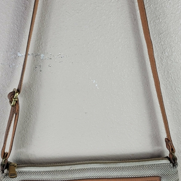 Fossil crossbody strap shoulder bag striped brown than - Picture 6 of 9